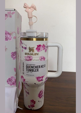 Подарочный набор термочашка X Loveshackfancy Quencher Ribbon Rosa Stanley (322456016)