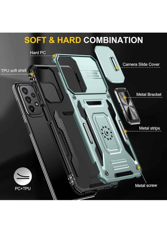 Ударостійкий чохол Camshield Army кільце для Samsung Galaxy A13 4G / A04s Бірюзовий Epik (372499476)