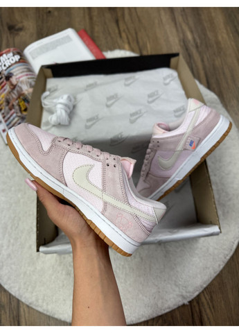 Рожеві Осінні кросівки чоловічі nike sb dunk teddy bear pink найк сб данк No Brand