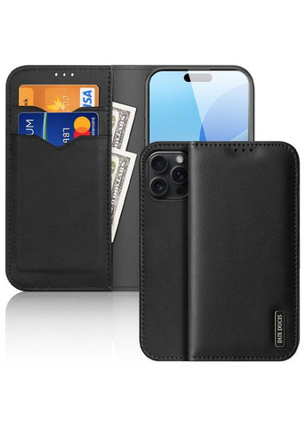 Чехол‑книжка Hivo для Apple iPhone 16 Pro (6.3") Черный Dux Ducis (372163214)