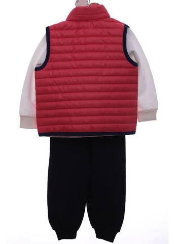 Розовый демисезонный костюм тройка для девочки двунитка с единорожкой терракотовый 98 см (44852) Nazmix