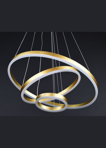 Люстра светодиодная подвесная LED светильник для квартиры на потолок лэд 27776 Золото 25-180х60х60 см. Sunnysky (364753174)