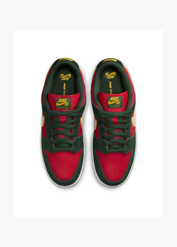 Зеленые кроссовки мужские sb dunk low pro green/red fz1287-300 Nike