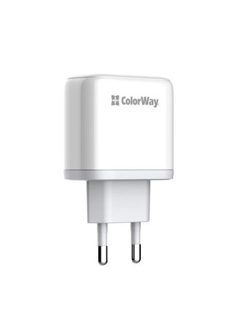 Зарядний пристрій Power Delivery Port PPS USB (Type-C PD+ USB QC3.0) (45W) white (CW-CHS042PD-WT) Colorway Power Delivery Port PPS USB (Type-C PD+ USB QC3.0) (369880419)