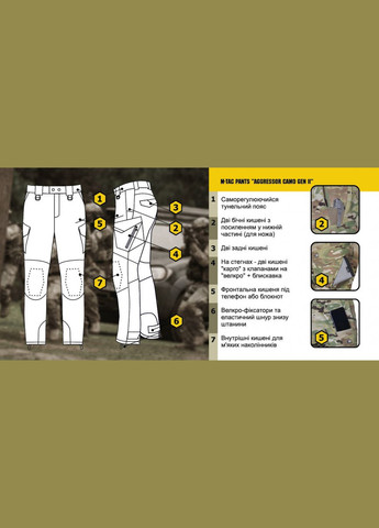 Брюки Aggressor Gen.II рип-стоп Multicam M-TAC (315047120)