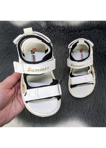 Черно-белые босоножки детские для девочки Jong Golf