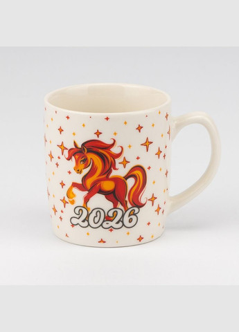 Чашка с ложкой новогодняя Год Коноди 200 мл 8 см 19250-002 No Brand (346152695)