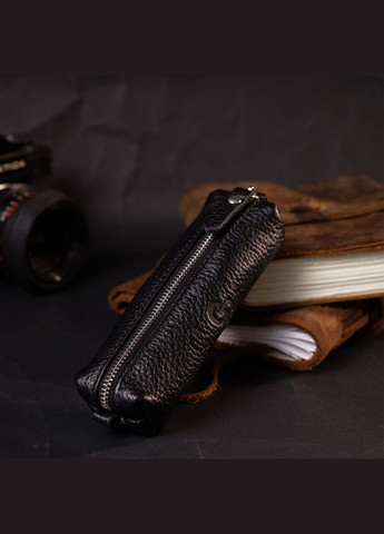 Практичная кожаная ключница 11637 Черный Grande Pelle (331911460)