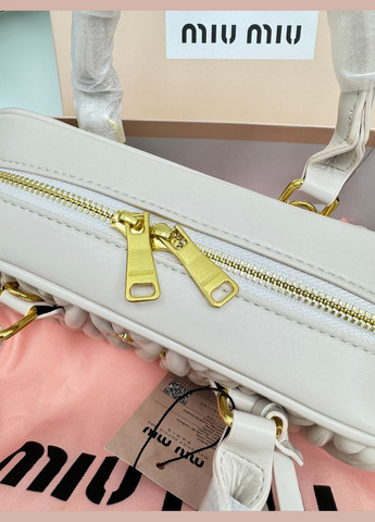 Мужская сумка Miу Miу Arcadie Matelassé Nappa Leather Bag Premium кремовый No Brand (322394073)