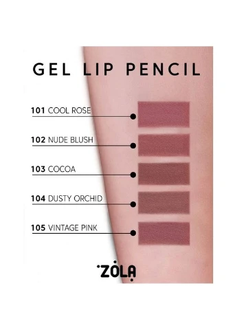 Гелевый карандаш для губ Cool Rose 101 ZOLA (386089559)