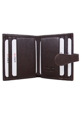 Кардхолдер визитница с отделением для купюр из натуральной кожи коричневая 0045-39 Karya (336377874)