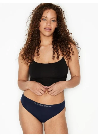 Трусики-бикини женские с микрофибры Seamless Bikini Panty синие XL, Трусики-бикини Victoria's Secret (316519335)
