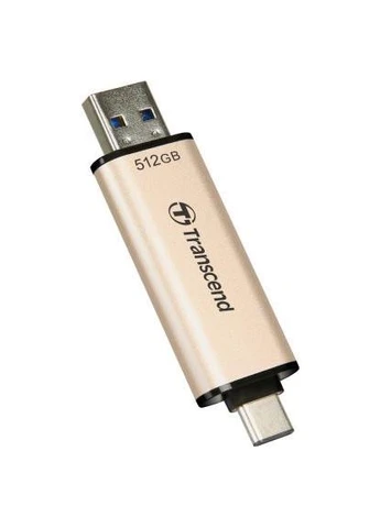 USB флеш накопитель 512GB JetFlash 930C Gold-Black USB 3.2/Type-C (TS512GJF930C) Transcend (390932123)