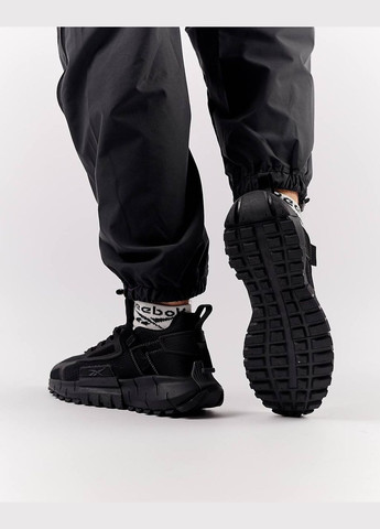 Чорні Осінні кросівки чоловічі, вьетнам Reebok Zig Kinetica Edge All Black