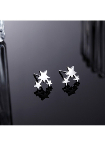 Серьги звёзды из нержавеющей медицинской стали ES-103 No Brand (299330475)
