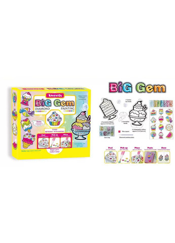 Творческий набор для создания брелок фигурок наклеек для детей от 5 лет набор для рукоделия украшений ProDobro Сладости (370886118)