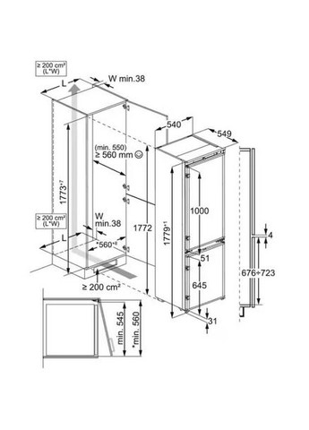 Вбудований холодильник RNT6NE18S Electrolux (338378374)