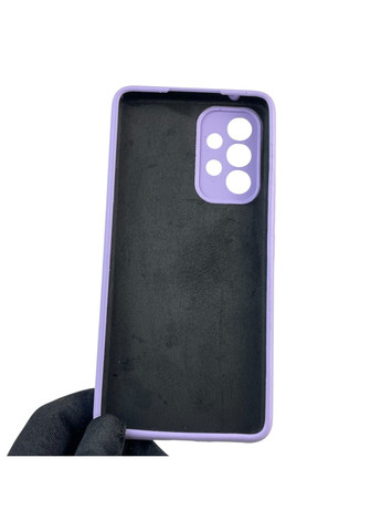 Чохол для Galaxy A53 5G (SM-A536E) силіконовий з мікрофіброю нековзний на самсунг а53 5г бузковий Samsung (366236178)