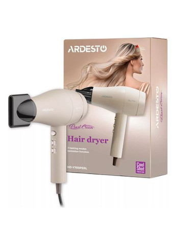 Фен Pearl Cream 2000 Вт кремовый Ardesto HD-Y700PERL (357491470)