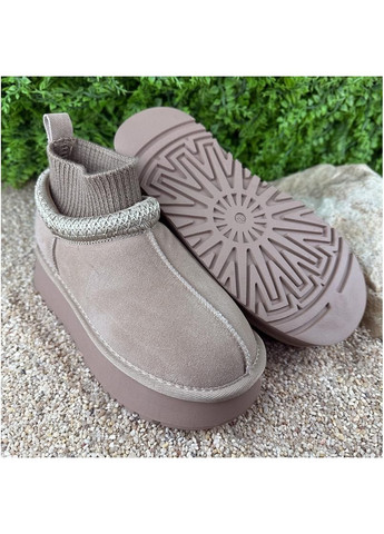 Жіночі уггі замшеві на платформі Е-005009-3 Бежеві No Brand (372467300)