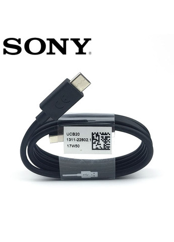 Кабель UCB20 Charging + Data Cable USB to USB Type C 1m Black 13110121 Sony (279826022)