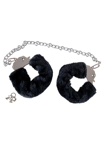 Наручники Bigger Furry Handcuffs, 6 - 12 см, чорні You2Toys (289783615)