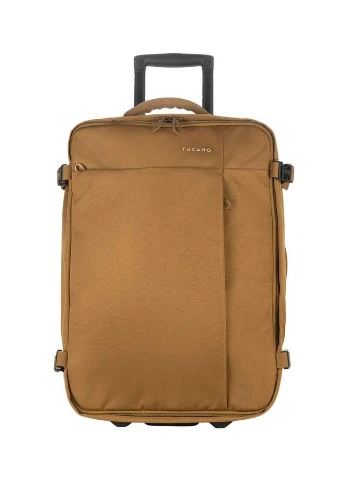 Дорожная сумка на 2-х колесах, Tugo S Trolley, 34л, полиэстер, коричневая. Tucano (385660724)