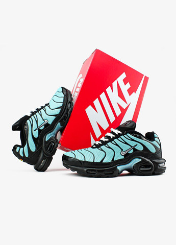 Блакитні всесезон кросівки чоловічі nike air max tn plus dark tiffany blue black | найк аір макс тн плюс блакитні чорні No Brand