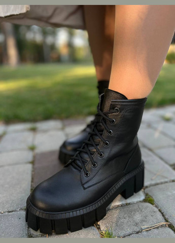 Зимние женские ботинки из натуральной кожи (1792) No Brand