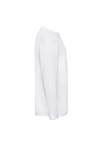 Белый демисезонный спортивный, повседневный, кэжуал лонгслив Fruit of the Loom однотонный