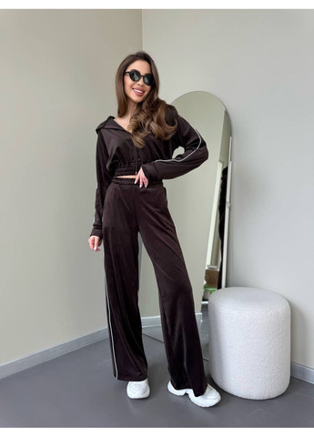 Костюм Турецький велюр,штани палаццо та кофта укорочена Україна (355268085)