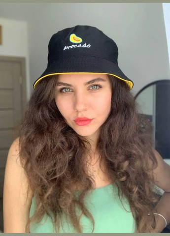 двостороння Avocado — чорно-жовта No Brand Панамка (321963588)