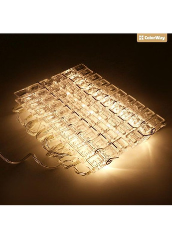 Светодиодная гирлянда (CW-LCP-40L42B) 40LED, 4.2м, с прищепками для фото Colorway (370619319)