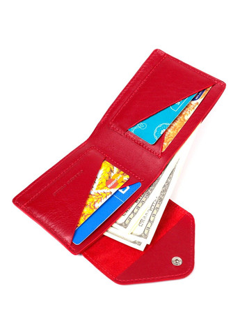 Жіночий гаманець із глянсової натуральної шкіри 16808 Червоний Grande Pelle (292920550)