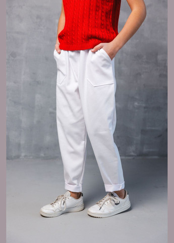 Джогери котонові в білому кольорі Top Hat Kids (319042785)