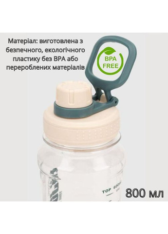 Многоразовая бутылка ENJOY для воды из экологически чистого пластика 800 мл. Белая No Brand (296101780)