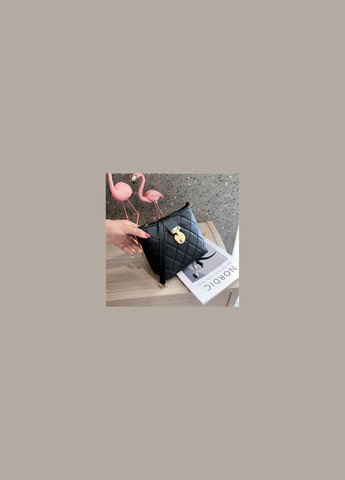 Жіноча чорна сумка з ромбами КиП (290683331)