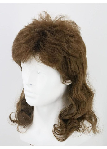 Коричневый ретро парик mullet LeMarnia в стиле 70-х 80-х для мужчин, женщин, термостойкий 30 см, для Хэллоуина No Brand (349729354)