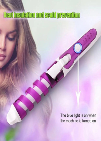 Плойка спіральна для волосся MS 4901 з кераміко-турмаліновим покриттям Фіолетовий Domotec (302311112)