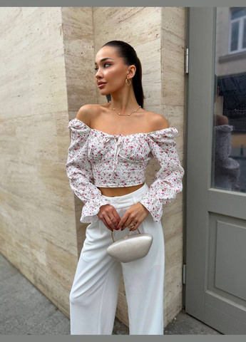 Белая женская белая блуза No Brand