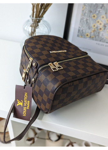 Рюкзак в клетку с коричневыми ручками мини рюкзак женский No Brand (369935131)