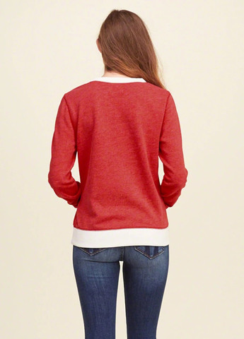 Красный свитшот женский - свитшот hc6427w Hollister (301485470)