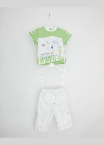 Зелений літній комплект(футболка+штани) Marasil