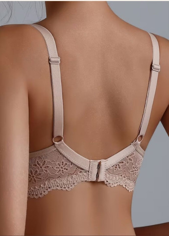 Бежевый бралетт женский формованный бюстгальтер на косточках с кружевом elegant and perfect (2000 01) 70b Macarena с косточками