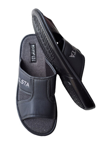 Серые тапочки мужские открытые с боковушками Белста