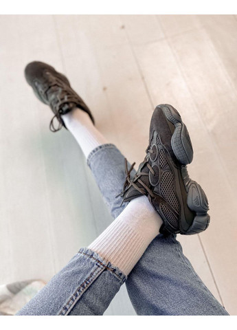 Чорні Осінні кросівки чоловічі adidas yeezy boost 500 granite адідас ізі буст No Brand