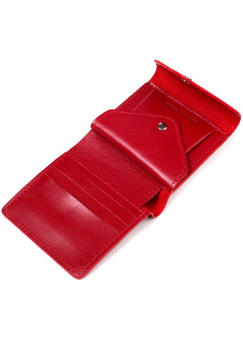 Яркий женский кошелек из глянцевой натуральной кожи 16815 Красный Grande Pelle (292920543)