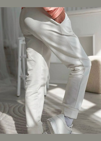 Белые повседневный демисезонные брюки No Brand
