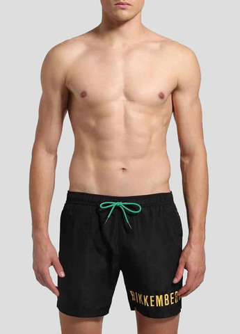 Черные пляжные шорты с лого Dirk Bikkembergs (292012590)