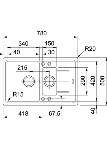 Мийка кухонна BASIS BFG 651-78/114.0272.602 FRANKE (390933366)